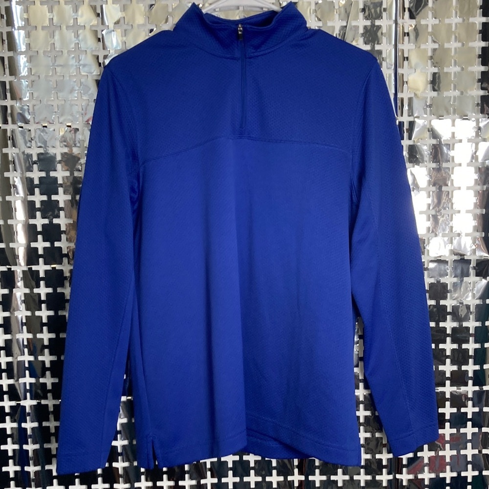 Lands' End Outfitters Blue and Black Crew Neck Top